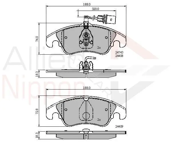 Тормозные колодки ALLIED NIPPON ADB21789