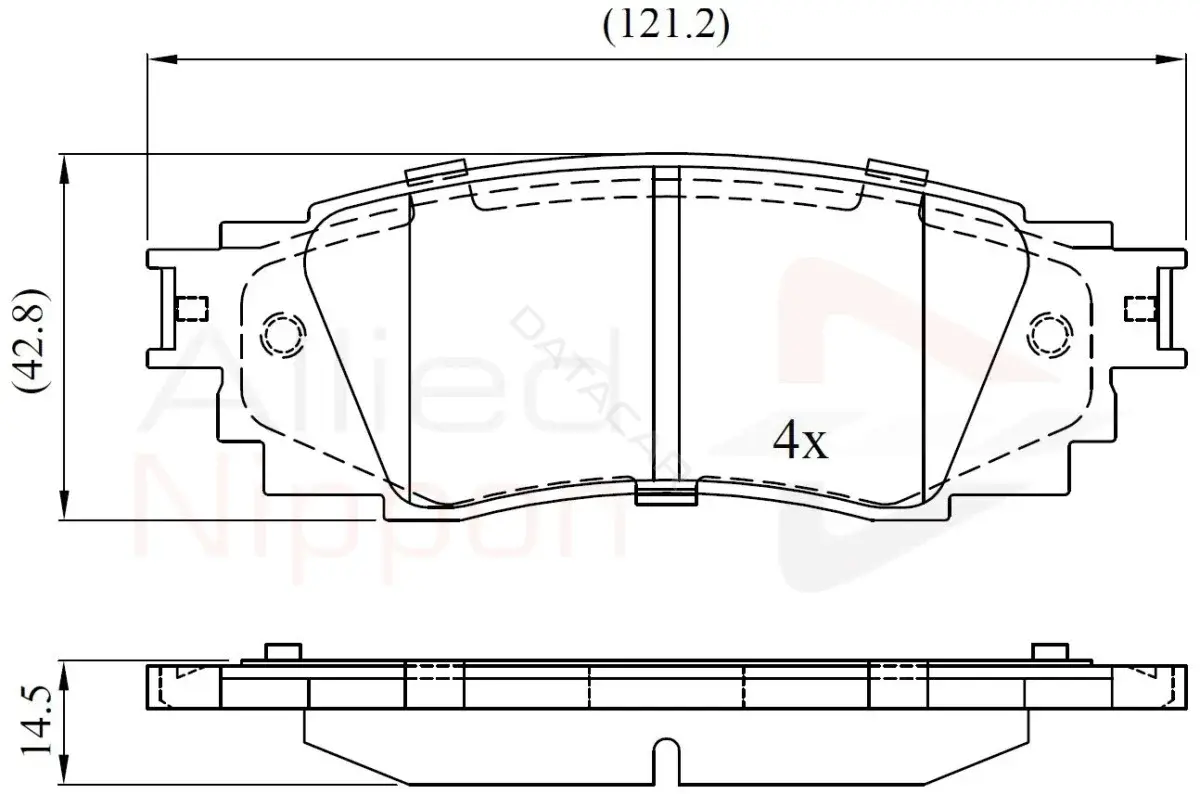Тормозные колодки ALLIED NIPPON ADB02430