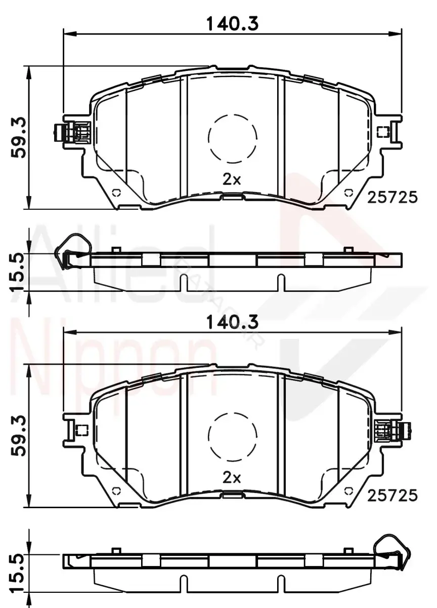 Тормозные колодки ALLIED NIPPON ADB32237