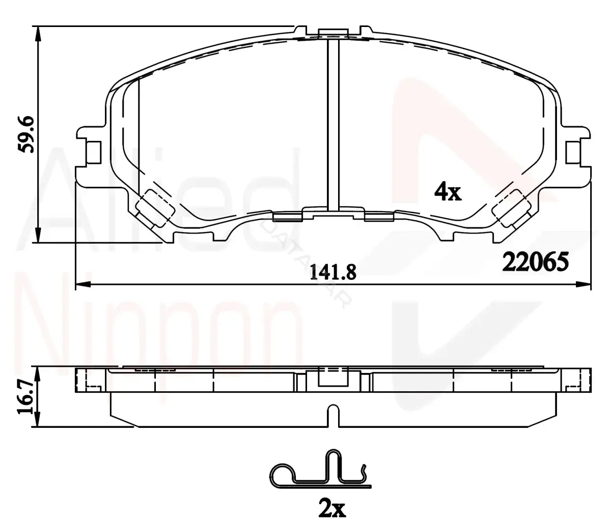 Тормозные колодки ALLIED NIPPON ADB32304
