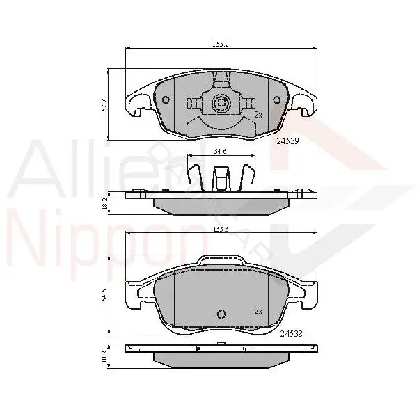 Тормозные колодки ALLIED NIPPON ADB01719