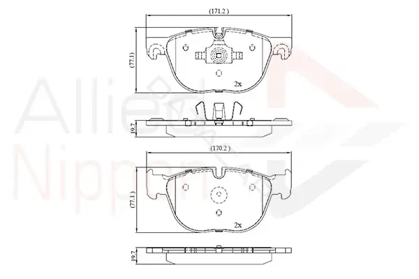 Тормозные колодки ALLIED NIPPON ADB06003