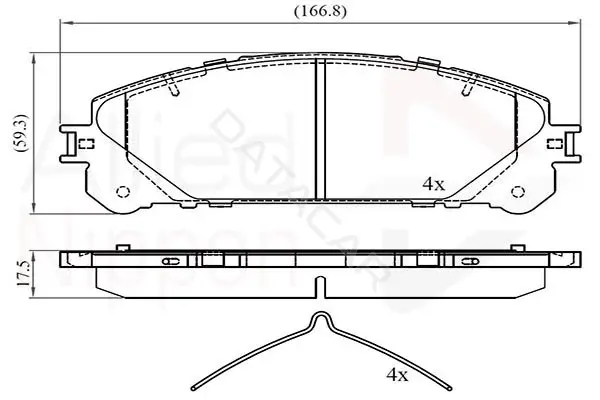 Тормозные колодки ALLIED NIPPON ADB02267