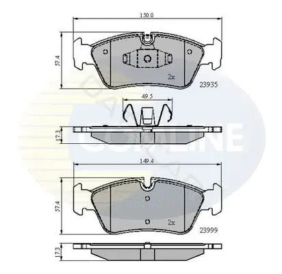Тормозные колодки COMLINE CBP01590