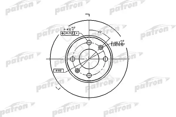 Тормозные диски PATRON PBD1217