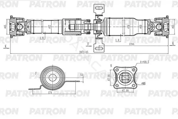 Кардан PATRON PKR002