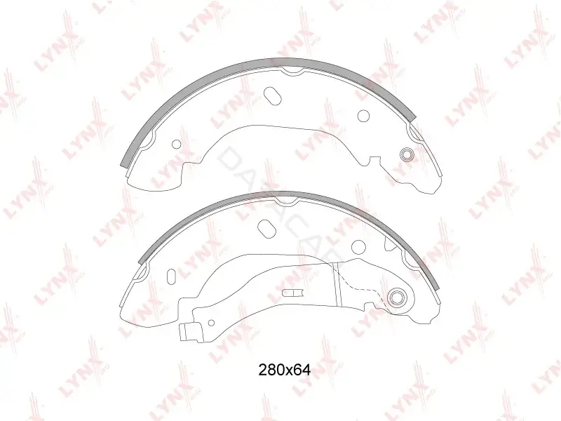 Барабанные колодки LYNXAUTO BS-3006