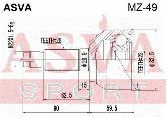 Шрус ASVA MZ-49