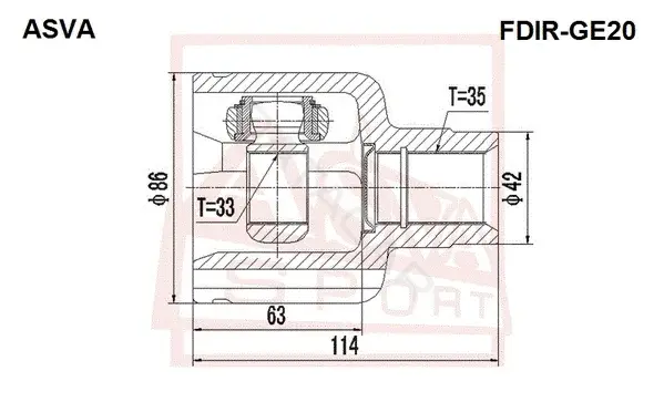 Шрус ASVA FDIR-GE20