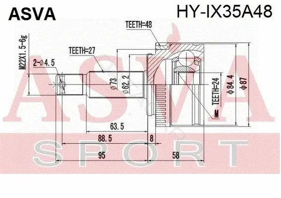 Шрус ASVA HY-IX35A48