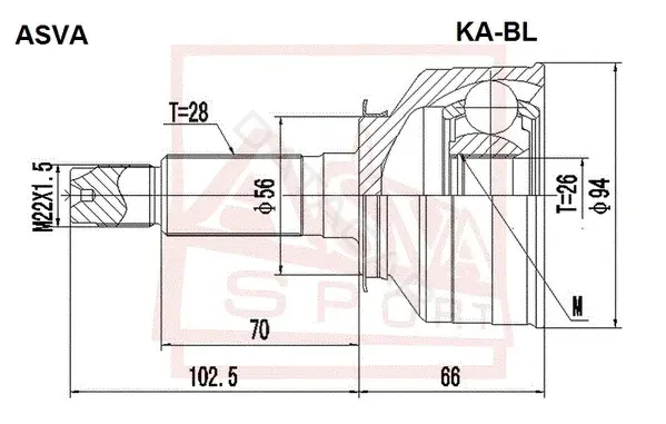 Шрус ASVA KA-BL