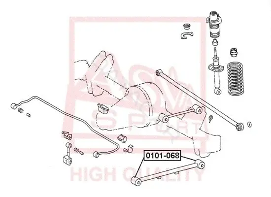 Сайлентблок рычага ASVA 0101-068