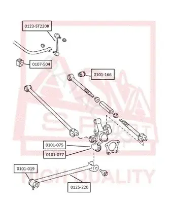 Сайлентблок рычага ASVA 0101-166