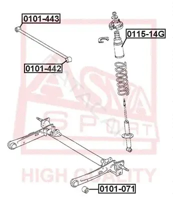 Сайлентблок рычага ASVA 0101-443