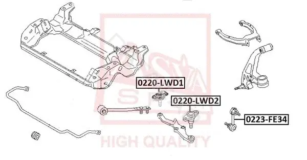 Шаровая опора ASVA 0220-LWD2