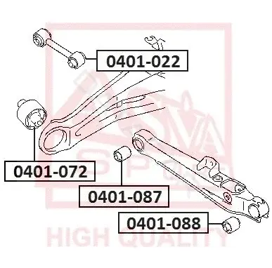 Сайлентблок рычага ASVA 0401-072