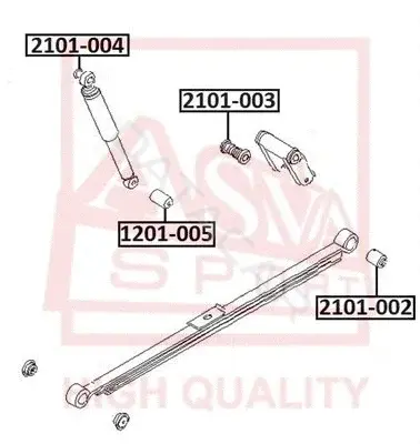Сайлентблок рычага ASVA 2101-004