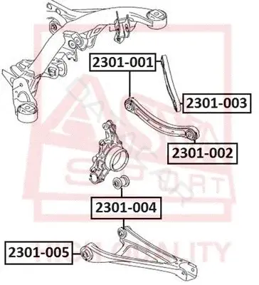 Сайлентблок рычага ASVA 2301-005
