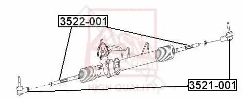 Рулевые наконечники ASVA 3521-001