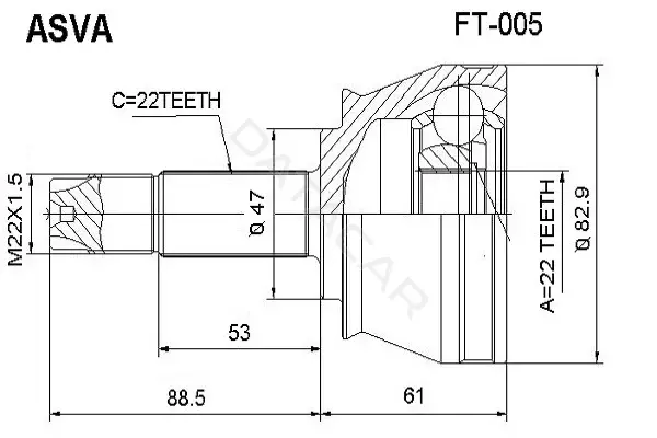 Шрус ASVA FT-005