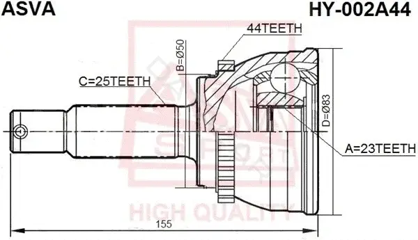 Шрус ASVA HY-002A44