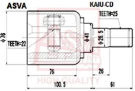Шрус ASVA KAIU-CD