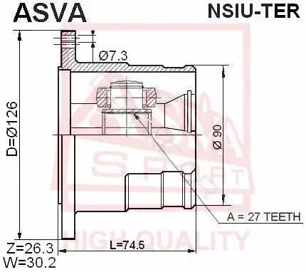 Шрус ASVA NSIU-TER