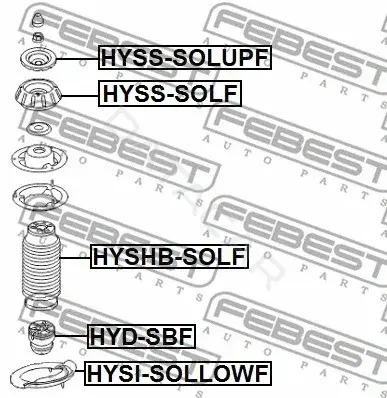 Втулки стабилизатора FEBEST HYSS-SOLUPF