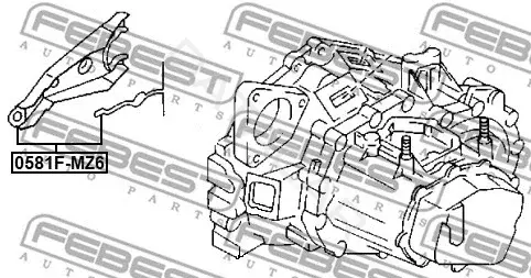 Вилка сцепления FEBEST 0581F-MZ6