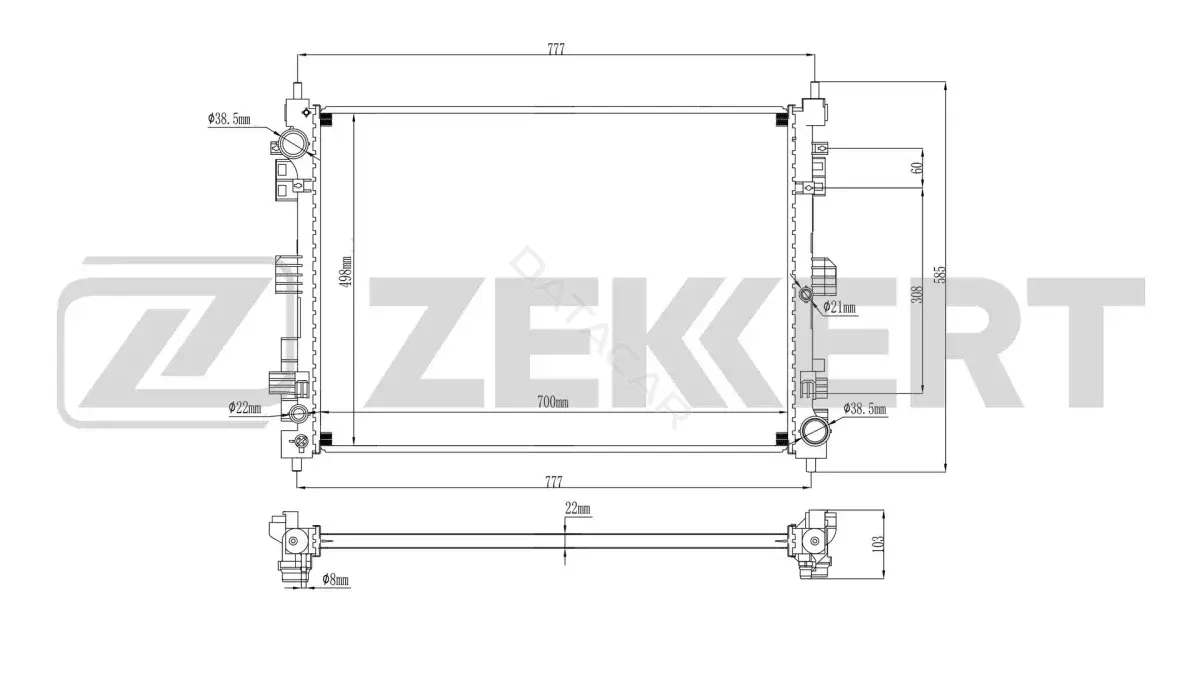 Радиатор охлаждения ZEKKERT MK-1322