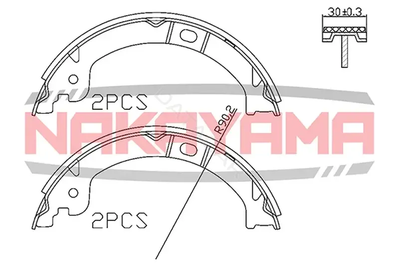 Колодки ручника NAKAYAMA HS7214NY