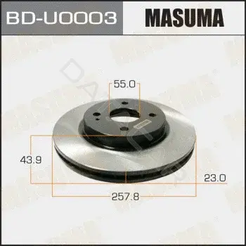 Тормозные диски MASUMA BD-U0003