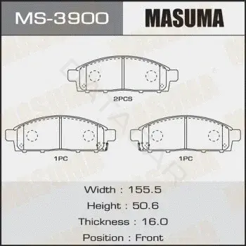 Барабанные колодки MASUMA MS-3900
