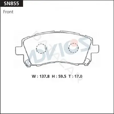 Тормозные колодки ADVICS SN855
