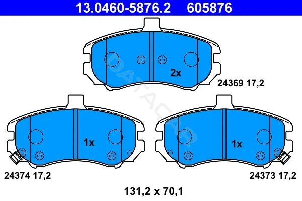 Тормозные колодки ATE 13.0460-5876.2