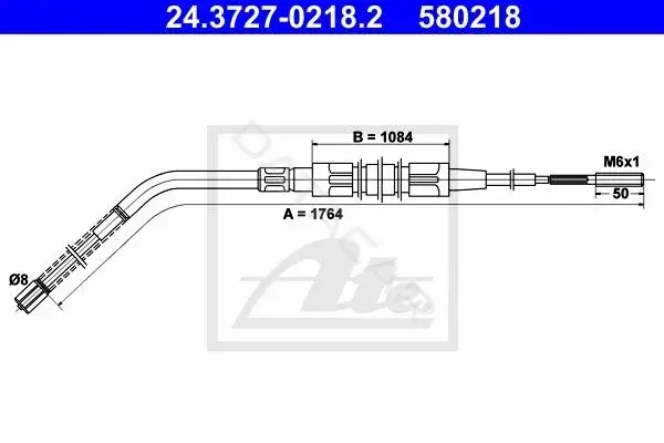 Трос ручника ATE 24.3727-0218.2