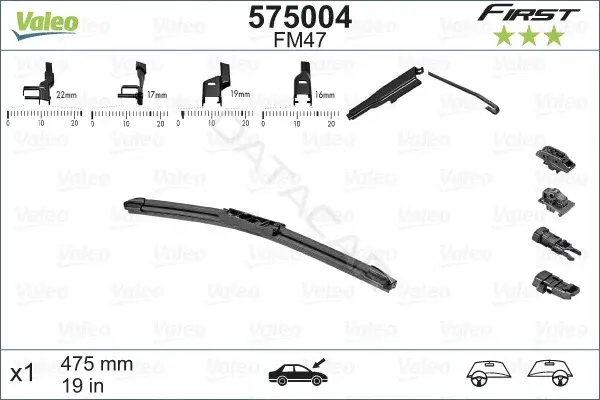 Щетки стеклоочистителя VALEO 575004
