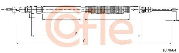 Трос ручника COFLE/TELCO 92.10.4664