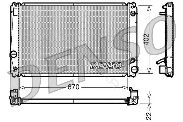 Радиатор охлаждения DENSO DRM50052