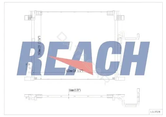 Радиатор кондиционера REACH 1.31.3772.PH