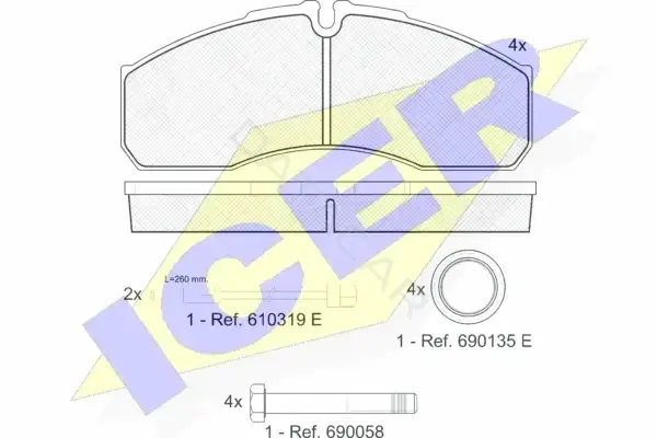 Тормозные колодки ICER 141499