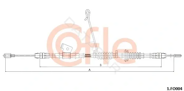 Трос ручника COFLE/TELCO 92.1.FO004