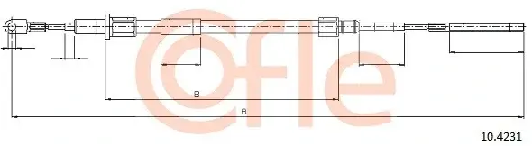 Трос ручника COFLE/TELCO 92.10.4231