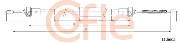 Трос ручника COFLE/TELCO 92.11.6665