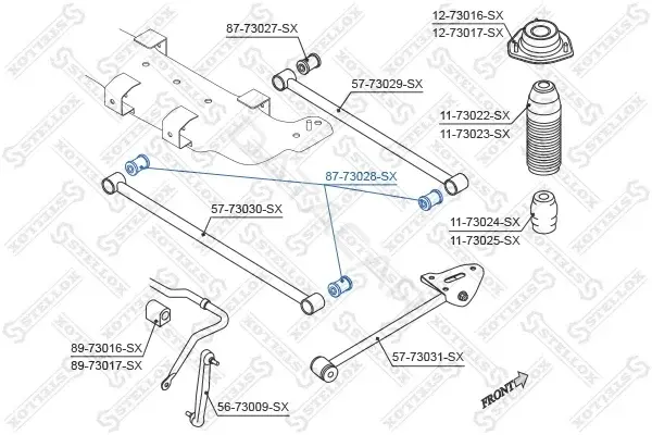 Сайлентблок рычага STELLOX 87-73028-SX