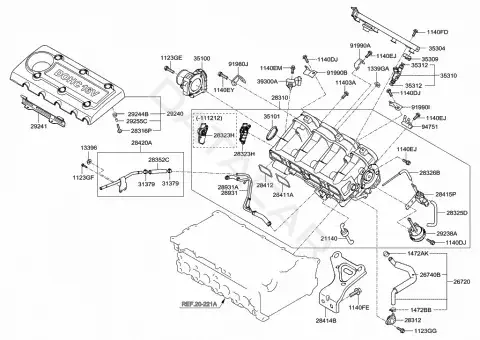 Форсунки HYUNDAI/KIA/MOBIS 35310-2G100