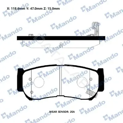 Тормозные колодки MANDO MPH34