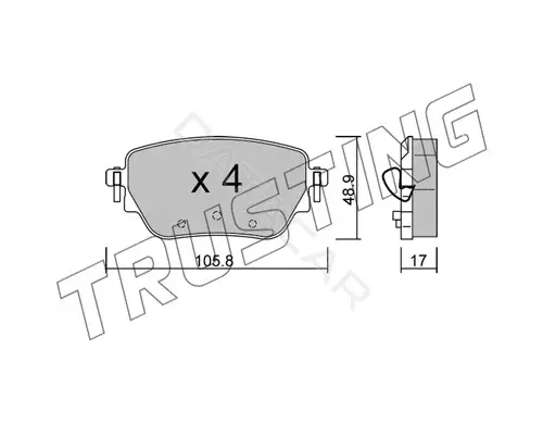 Тормозные колодки TRUSTING 1195.0