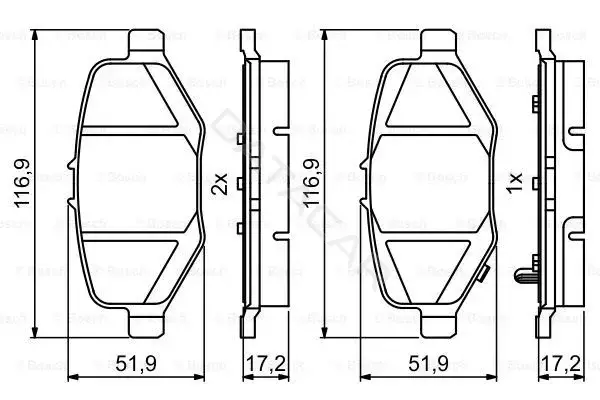Тормозные колодки BOSCH 0986495397