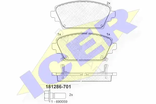 Тормозные колодки ICER 181286-701